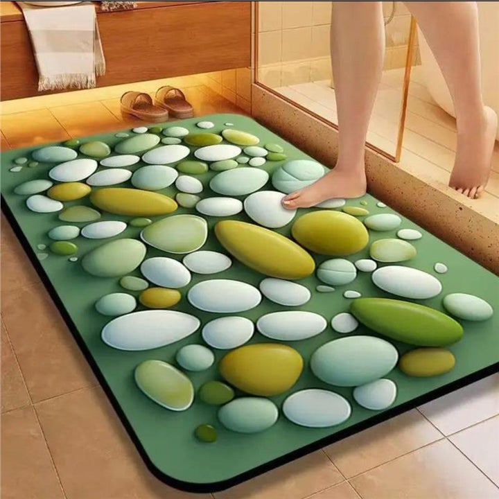 Natural Stone Patterned Bath Mat Kalsten