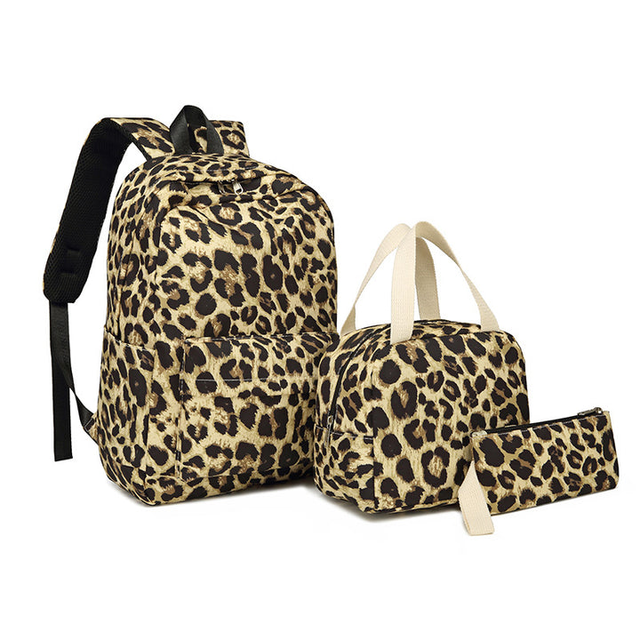 Stylish Cow Print Backpack and Accessory Set Kalsten