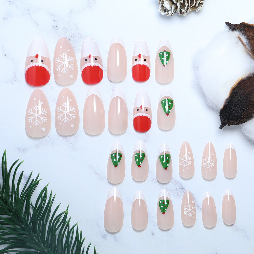 Festive Seasonal Press-On Nail Art Kalsten