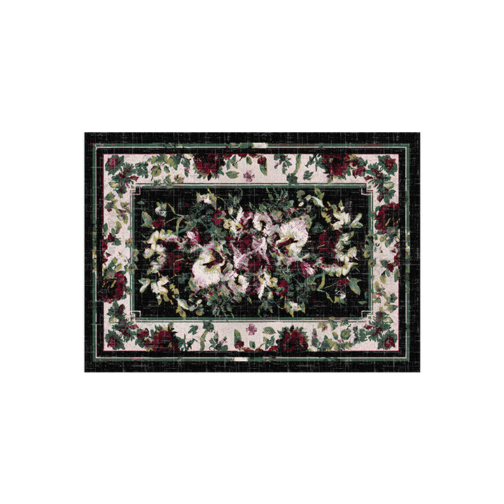 Vintage Floral Print Area Rug Kalsten