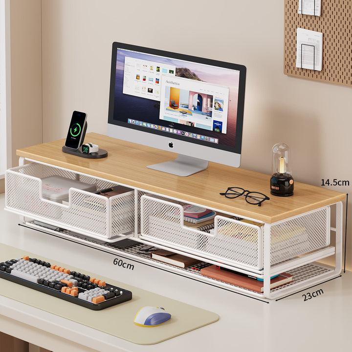 Multi-Functional Desk Organizer with Mesh Storage Bins Kalsten