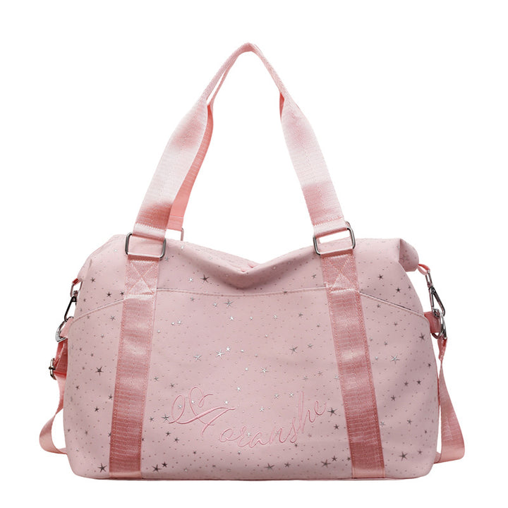 Stylish Star-Embellished Travel Duffle Bag