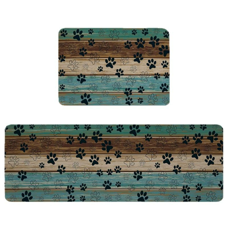 Non-Slip Geometric Print Kitchen Mat Set Kalsten
