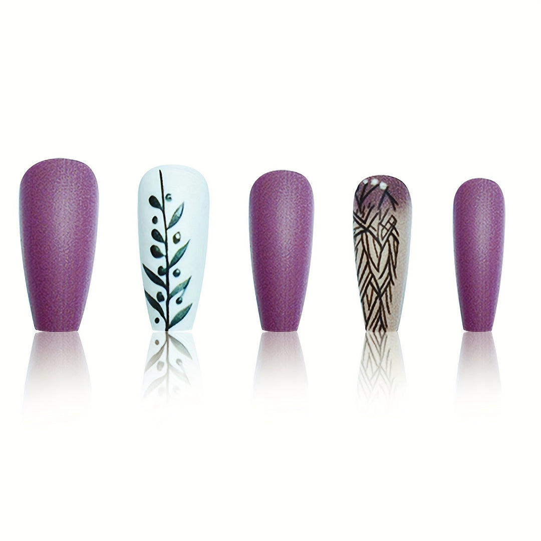 Detailed Botanical Nail Art Set Kalsten
