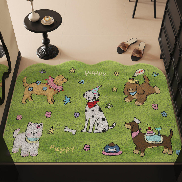 Playful Dog-Themed Area Mat