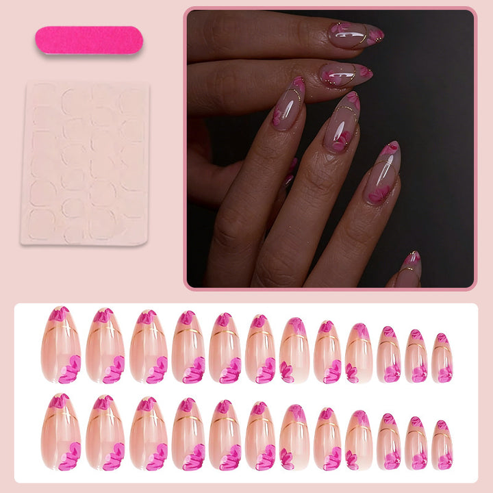 Artificial nails with floral decorations Kalsten