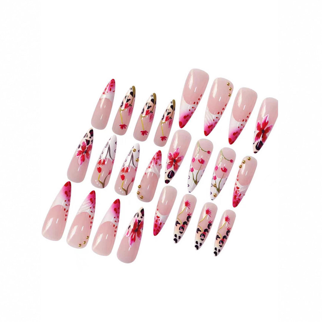 Floral Art Acrylic Nail Extensions Kalsten 1789447284