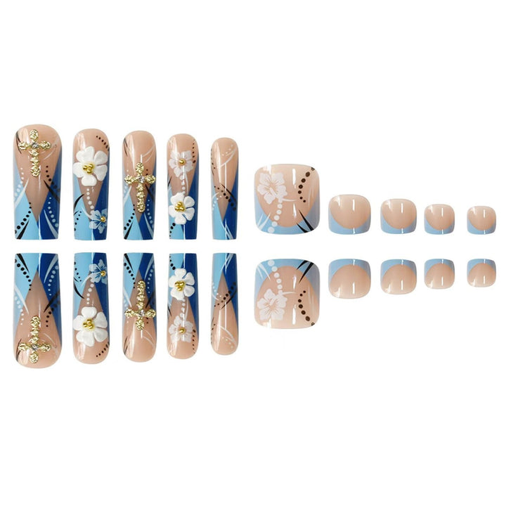 Floral Elegance Acrylic Nail Set Kalsten