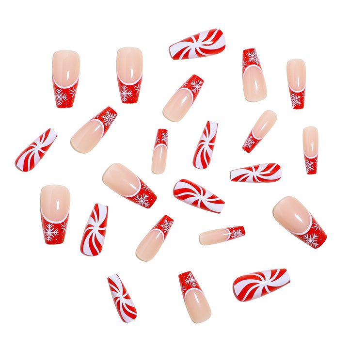 Festive Candy Cane Nail Art Set Kalsten