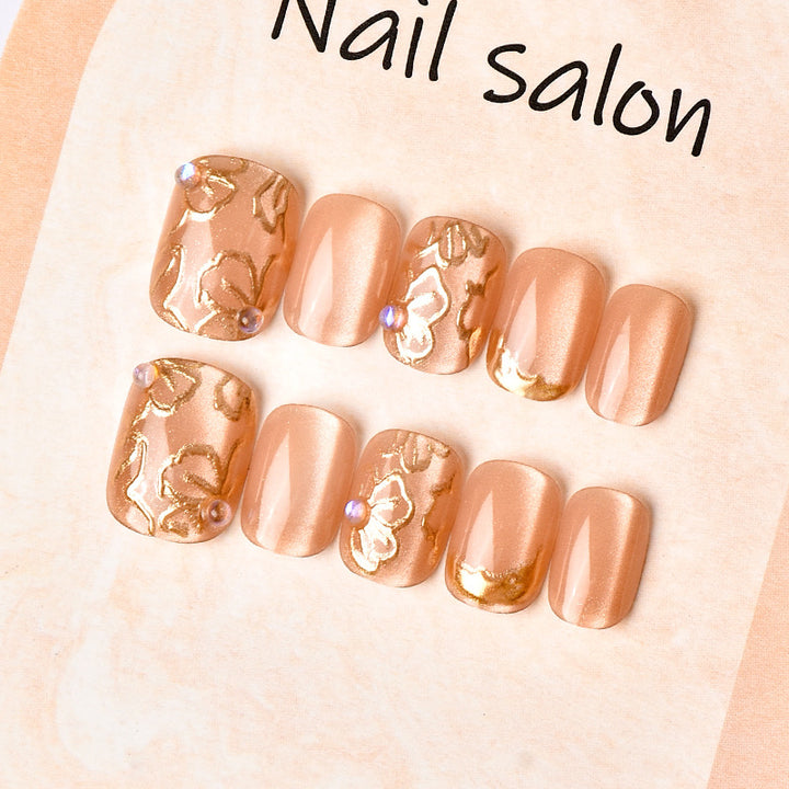 Elegant Floral Design Press-On Nail Art Set Kalsten 1790636584