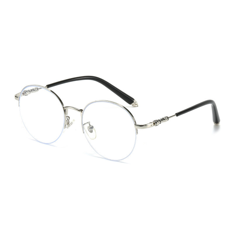 Women's round sunglasses with elegant metal frame and comfortable nose pads Kalsten