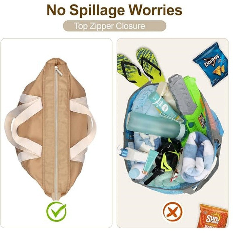 Stylish beach bag with ventilation net Kalsten
