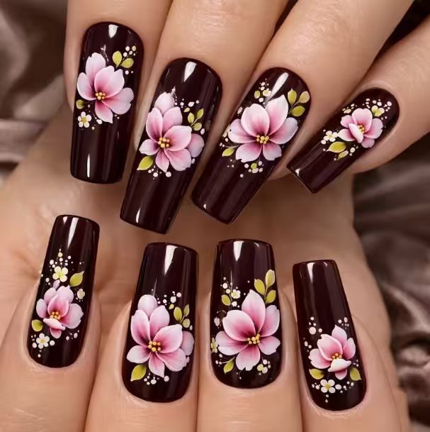 Floral Nail Art Design Kalsten