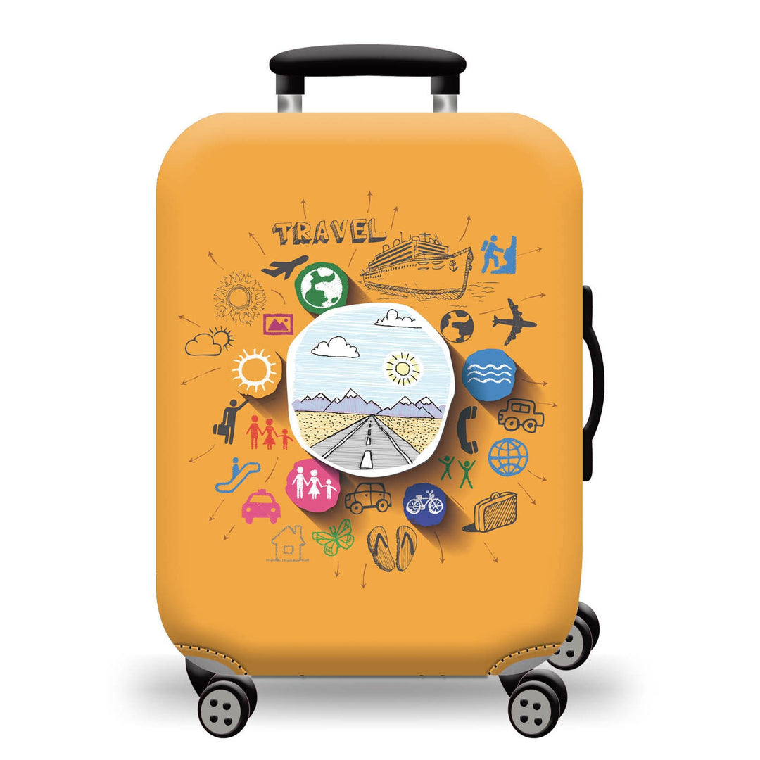 Unisex Hard-shell suitcase with stunning mountain landscape design Kalsten
