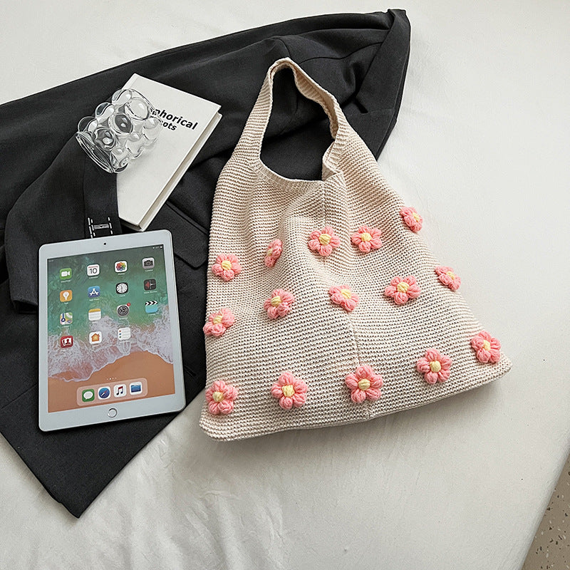 Handmade Crochet Floral Tote