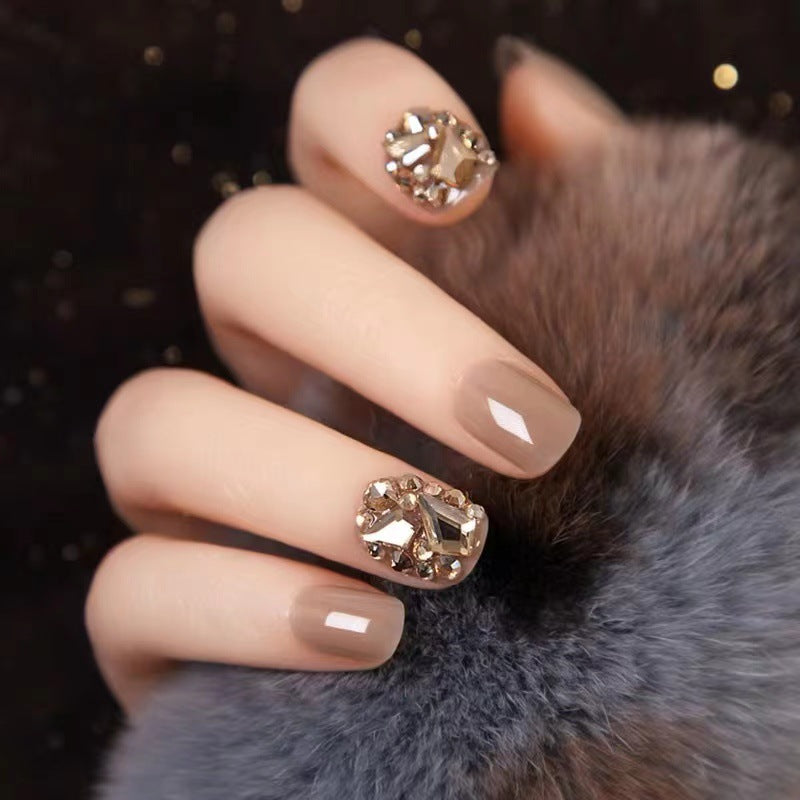 Premium Rhinestone-Embellished Press-On Nail Set