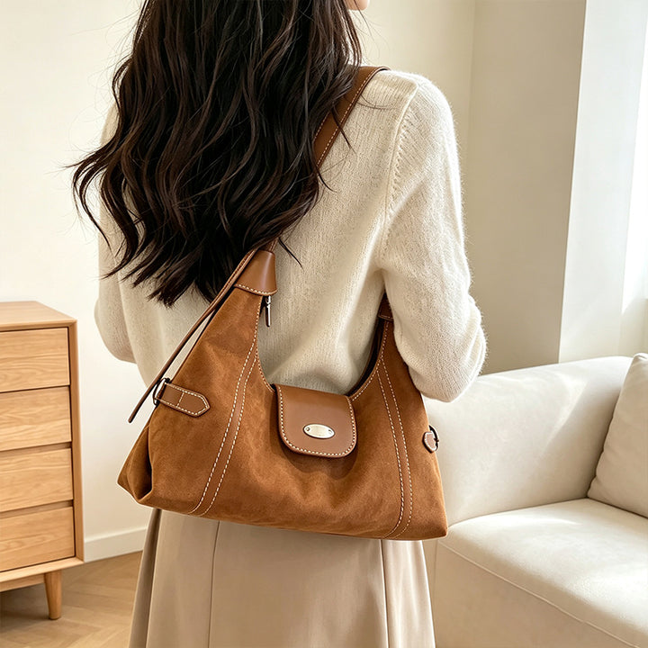 Stylish Suede Shoulder Bag Kalsten
