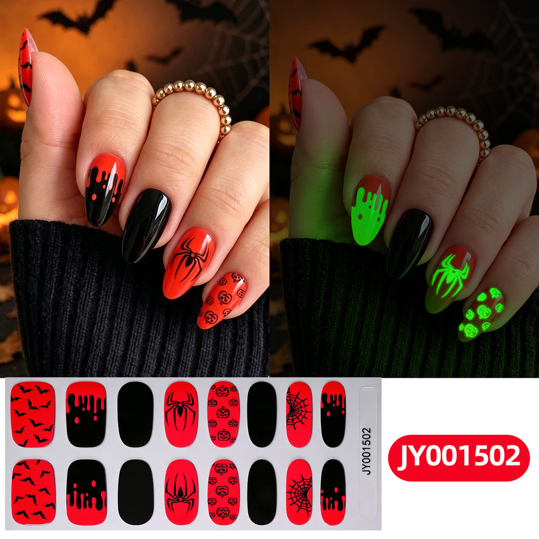 Glow-in-the-Dark Halloween Nail Art Stickers