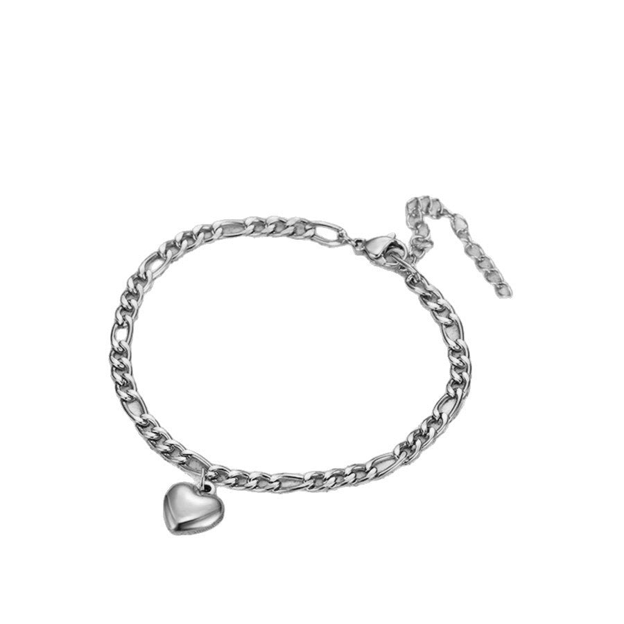 Heart Charm Link Bracelet Kalsten