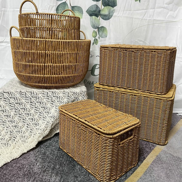Contemporary Rectangular Woven Storage Bin Kalsten