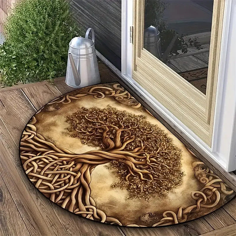 Floral Mosaic Decorative Mat