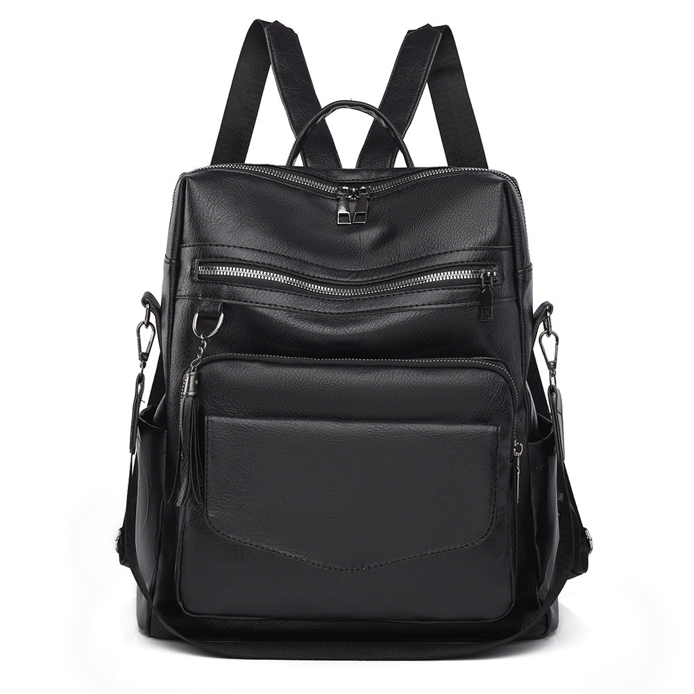 Vintage-Inspired Leather Backpack Kalsten