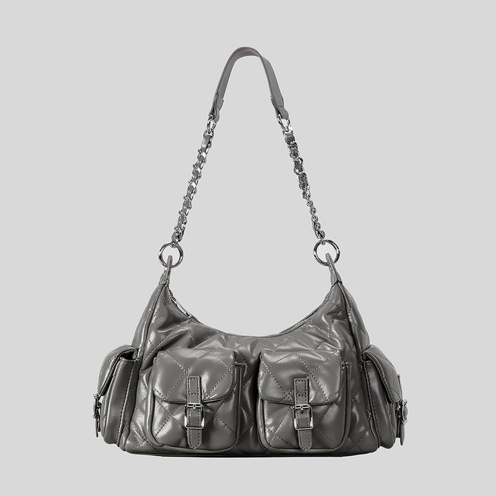 Quilted Multi-Pocket Handbag