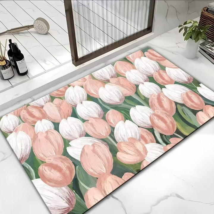 Decorative Floral Kitchen Mat Kalsten
