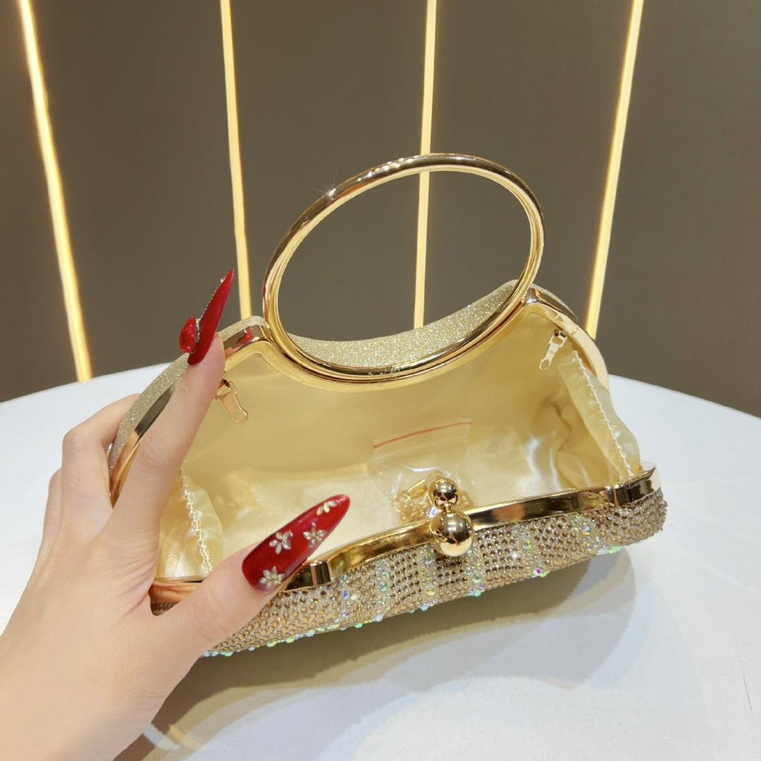 Rhinestone-Studded Evening Handbag