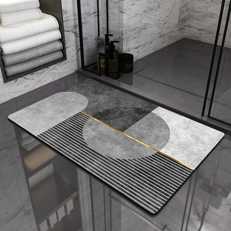 Geometric Pattern Bath Mat