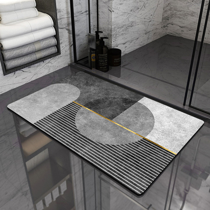 Geometric Pattern Bath Mat