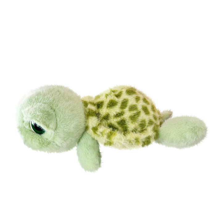 Soft Lying Plush Sea Turtle Cuddle Pillow with Patterned Faux-Fur Shell & Oversized Shiny Eyes Kalsten
