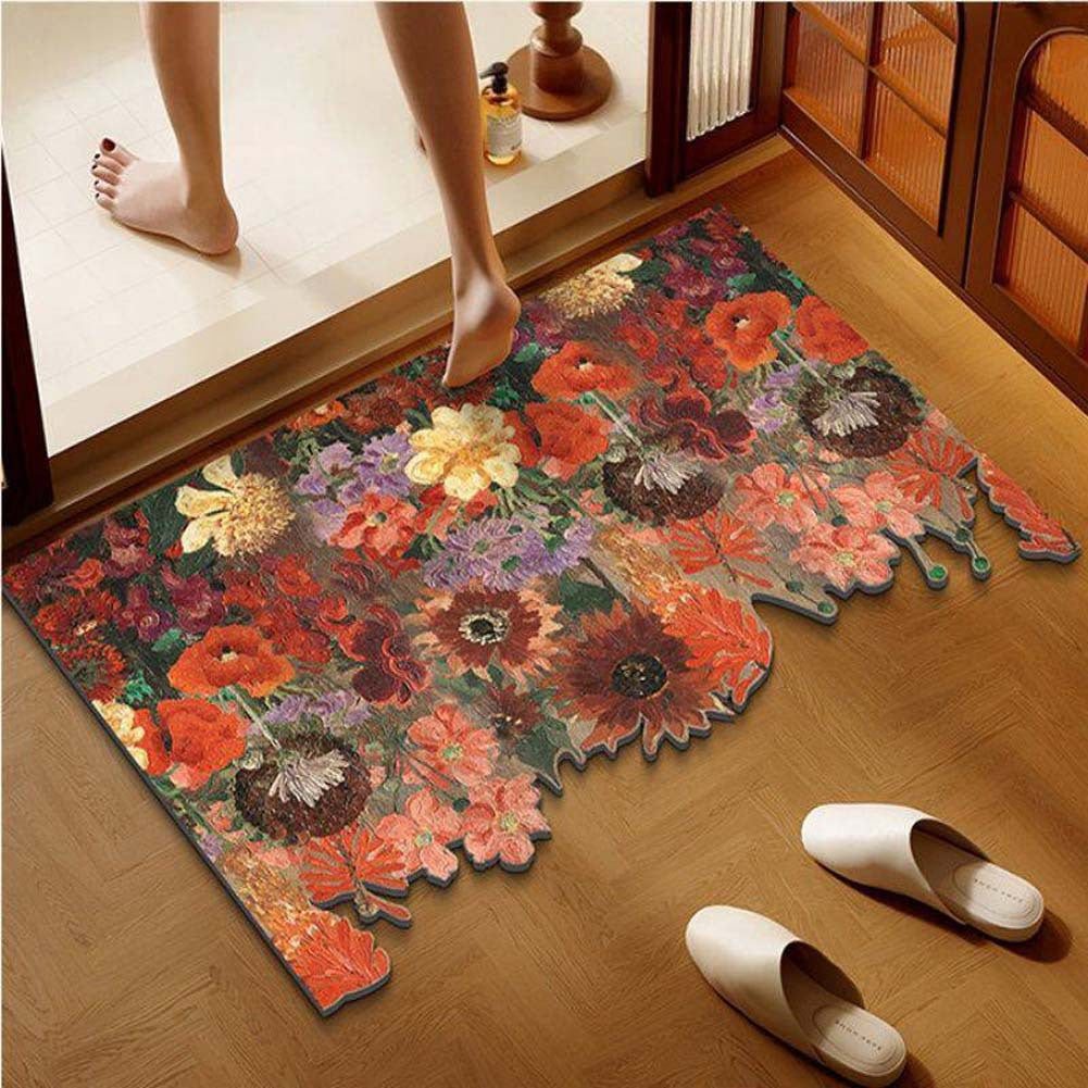 Floral-Themed Non-Slip Bath Mat Kalsten
