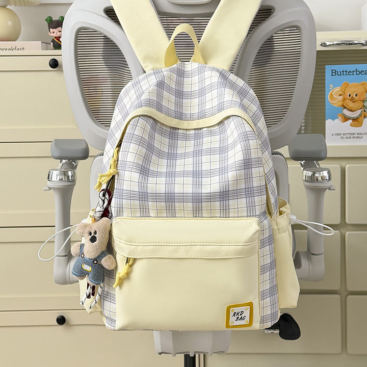 Checked Patterned Backpack Kalsten
