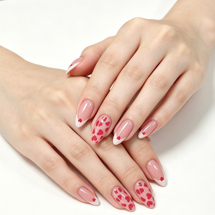 Heart-Patterned Nail Art Enhancements Kalsten