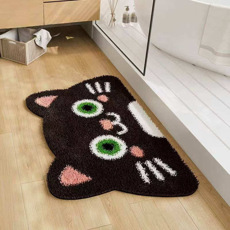 Cute Bear-Shaped Plush Bath Mat