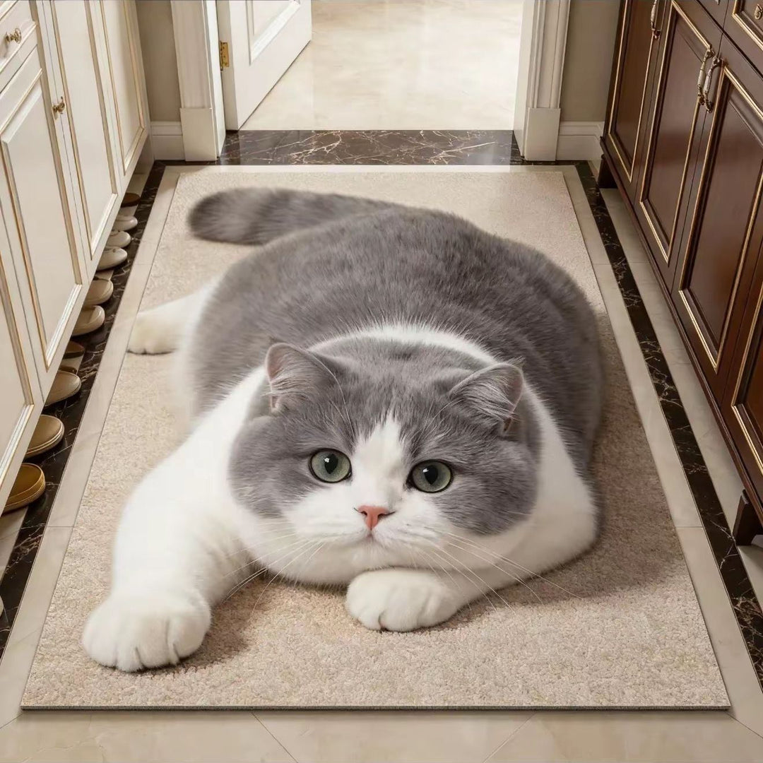 Cat Theme Soft Plush Carpet