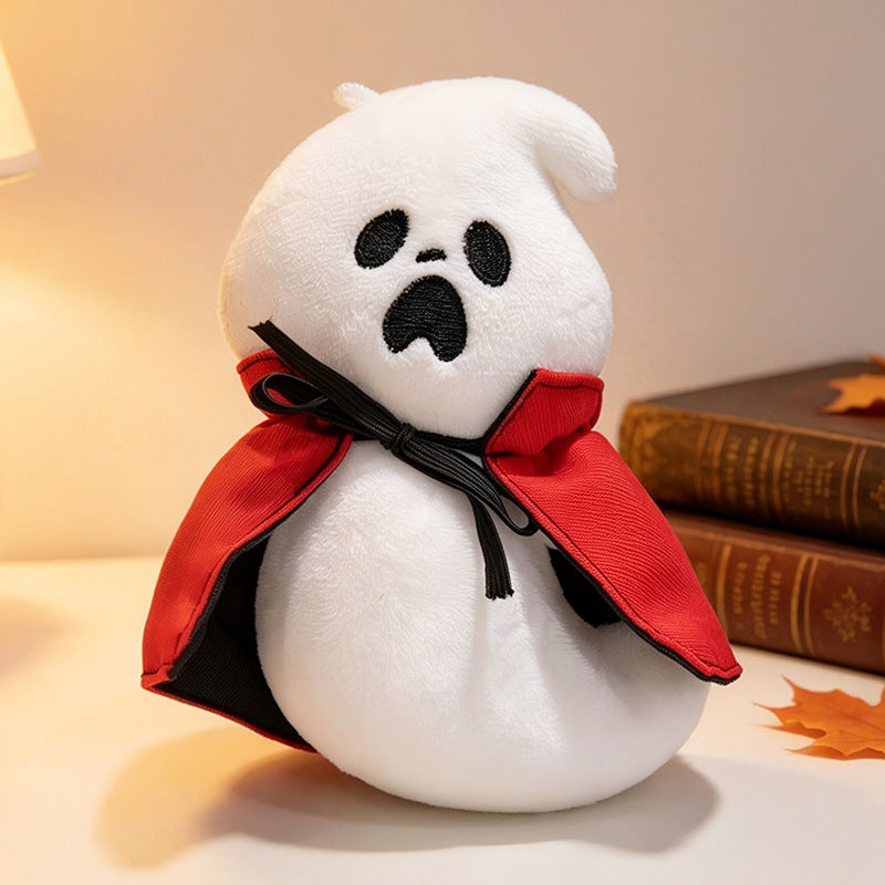 Cozy decorative pumpkin plush pillow with face and velvet feet
