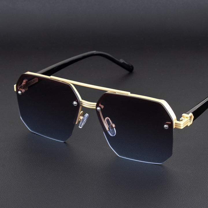 Geometric Metal Frame Sunglasses Kalsten