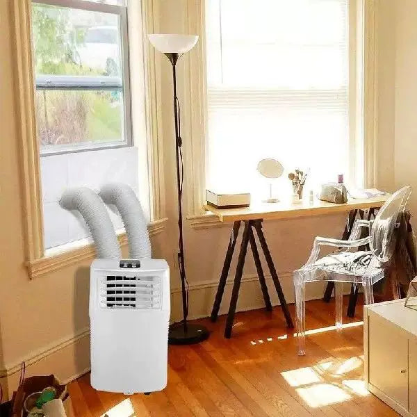 Unisex one size adjustable window ventilation adapter kit for portable air conditioners with zipper fabric panel and hook and loop tape Kalsten