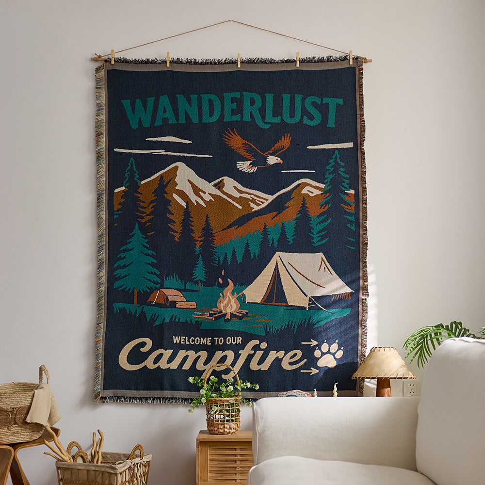 Artistic Woven Tapestry Throw