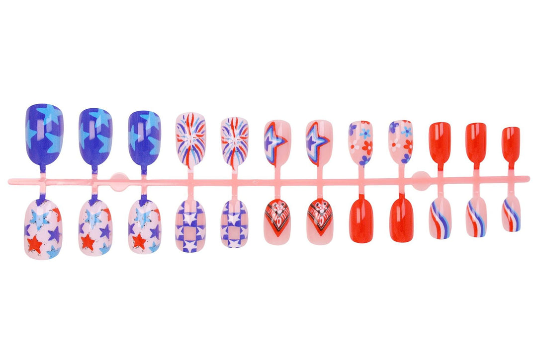 Artificial nail set with creative star and heart patterns Kalsten