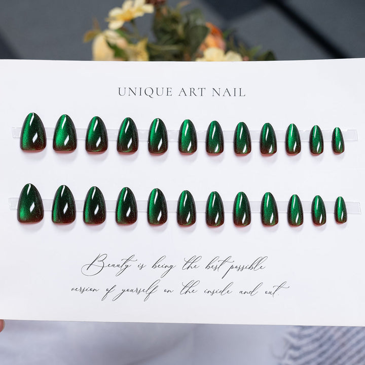 Glossy Press-On Nail Art Set