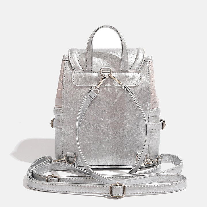 Fashionable Crocodile-Embossed Mini Backpack Kalsten