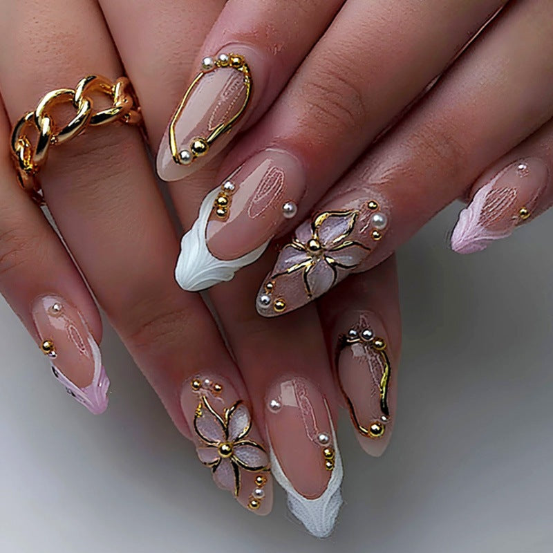 Artificial nail set with romantic accents Kalsten
