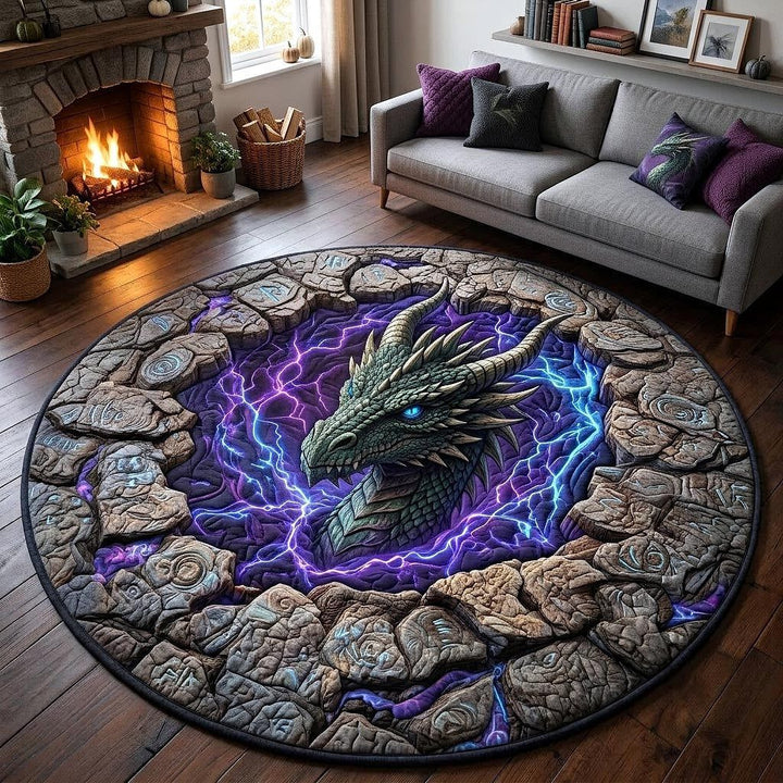 Artistic Dragon-Themed Area Rug