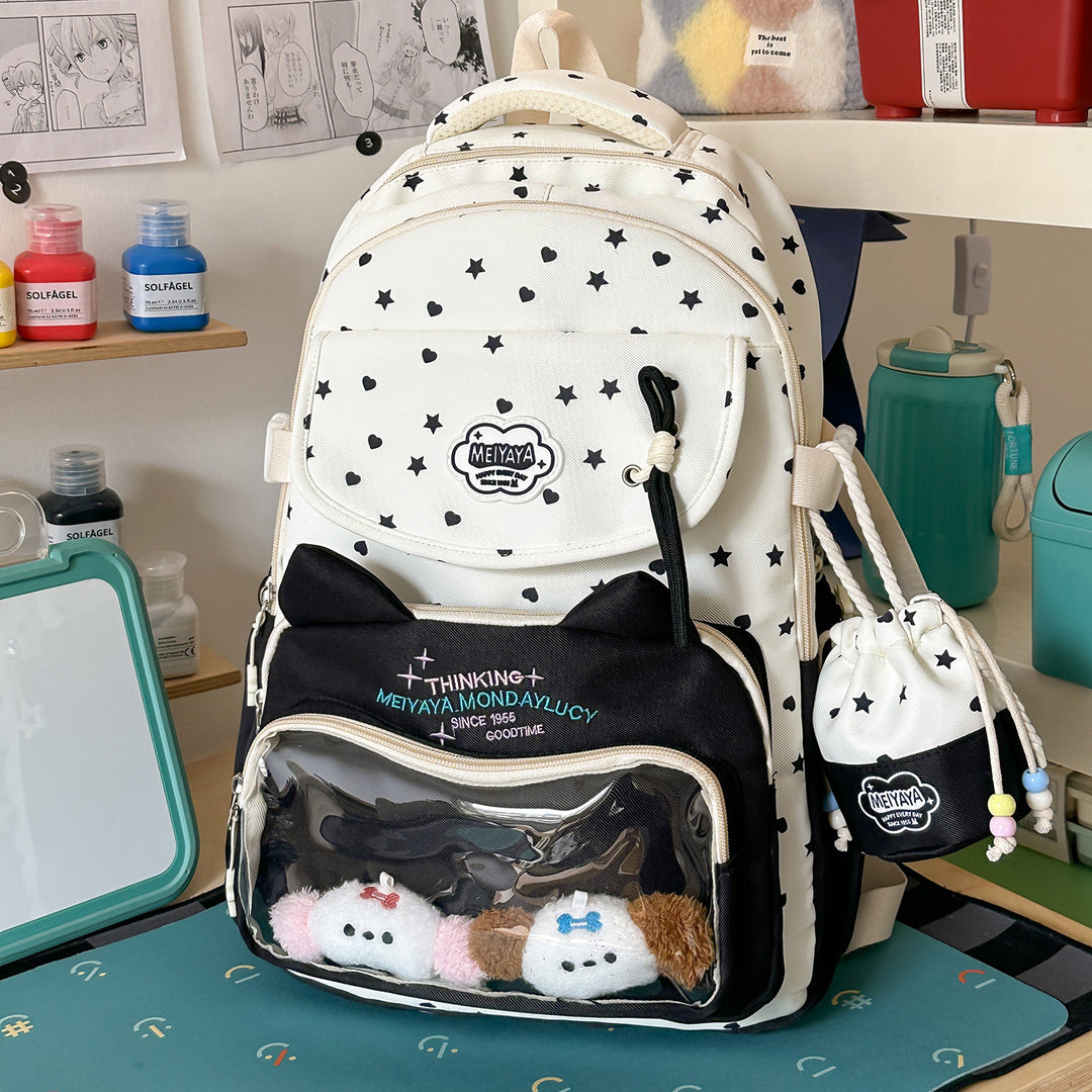 Stylish Water-Resistant Star-Patterned Backpack Kalsten