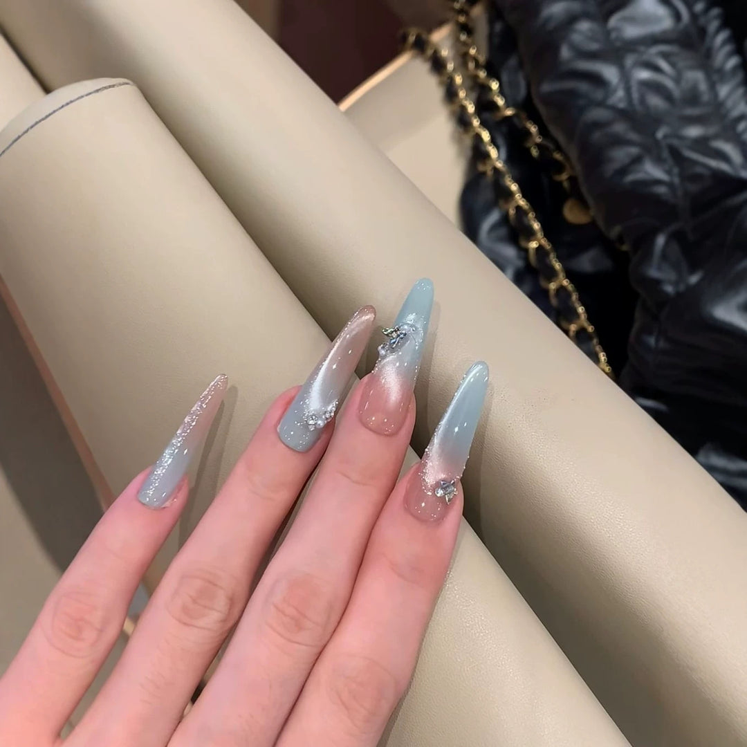 Artistic Ombre Stiletto Nail Extensions