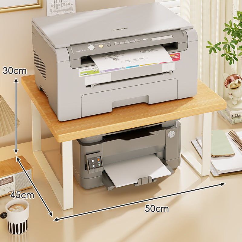 Compact TwoTier Wooden Desktop Printer and Monitor Riser