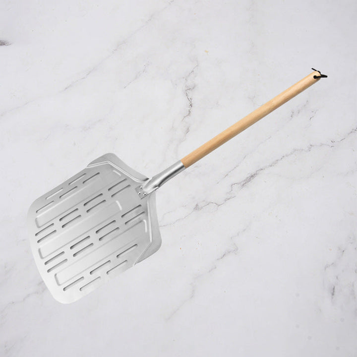 perforated aluminum pizza peel with detachable hardwood handle Kalsten
